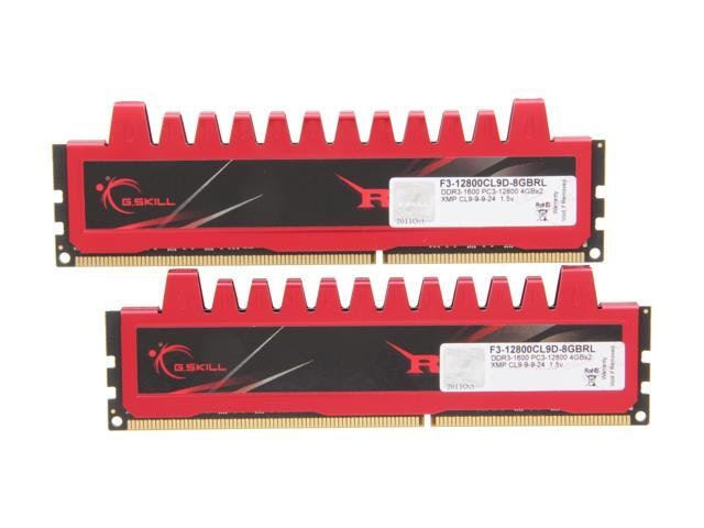 G.Skill Ripjaws 8GB (2 x 4GB) DDR3 1600MHz Desktop RAM: $62.44