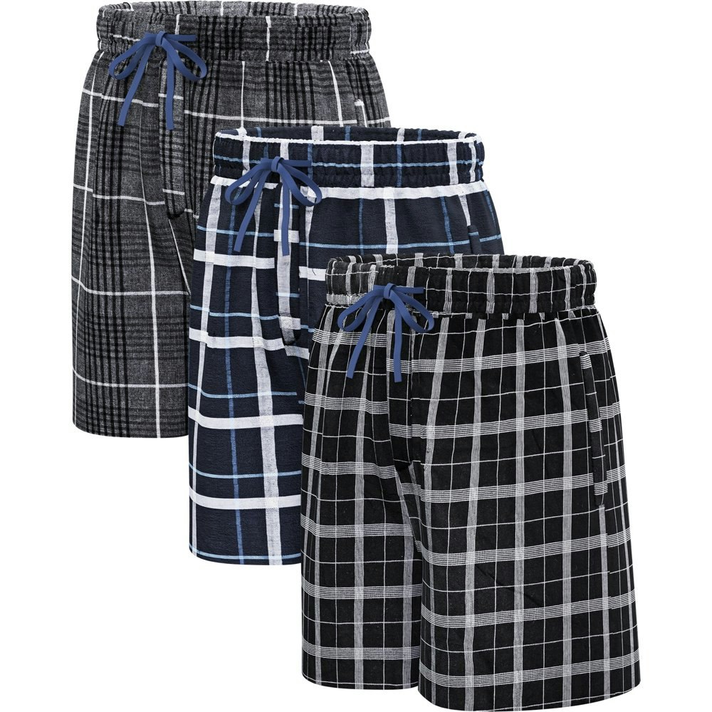Onimisc Men's Woven Pajama Shorts 3-Pack: $24.99 Onimisc Men's Woven Pajama Shorts 3-Pack: $24.99
