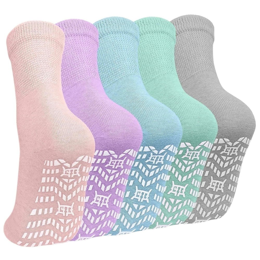 Lofir Women's Non-Slip Grip Socks 5-Pack: $14.85