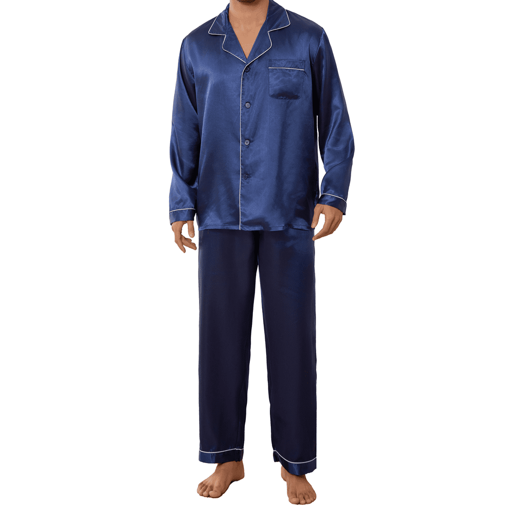 Onimisc Men's Satin Pajamas Set: $18.99 Onimisc Men's Satin Pajamas Set: $18.99
