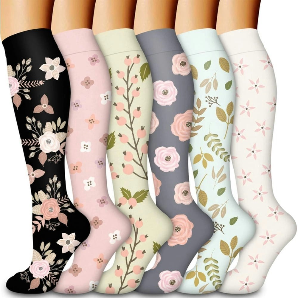 Happiwiz 20-30 mmHg Compression Socks 6-Pack: $16.80