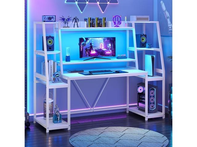 65.7-inch Gaming Desk with Hutch and LED Lights: $223.99 65.7-inch Gaming Desk with Hutch and LED Lights: $223.99