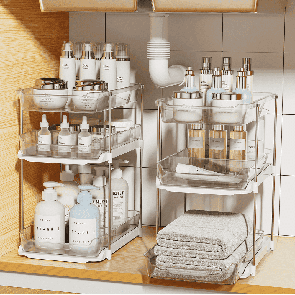 Delamu 3-Tier Pull-Out Under Sink Organizer 2-Pack: $26.98 Delamu 3-Tier Pull-Out Under Sink Organizer 2-Pack: $26.98