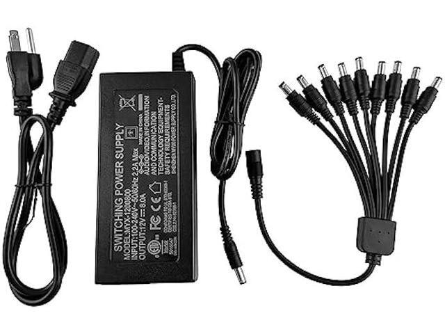 Tigersecu 12V 8A Security Camera and DVR Power Adapter with 9-Way Splitter: $68.38