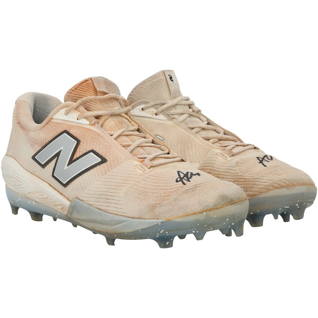 Austin Wells Autographed Game-Used New Balance Cleats: $749.99 Austin Wells Autographed Game-Used New Balance Cleats: $749.99