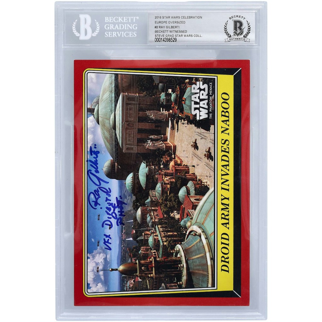 Ray Gilberti Autographed 2016 Topps Star Wars Celebration Europe Oversized #2 Card: $79.99 Ray Gilberti Autographed 2016 Topps Star Wars Celebration Europe Oversized #2 Card: $79.99