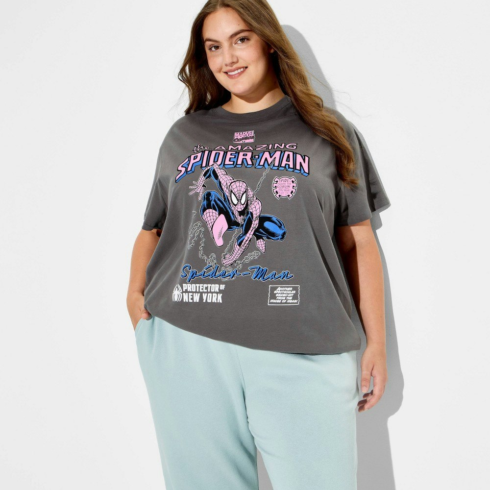 Women's Spiderman Oversized Graphic T-Shirt: $15 Women's Spiderman Oversized Graphic T-Shirt: $15