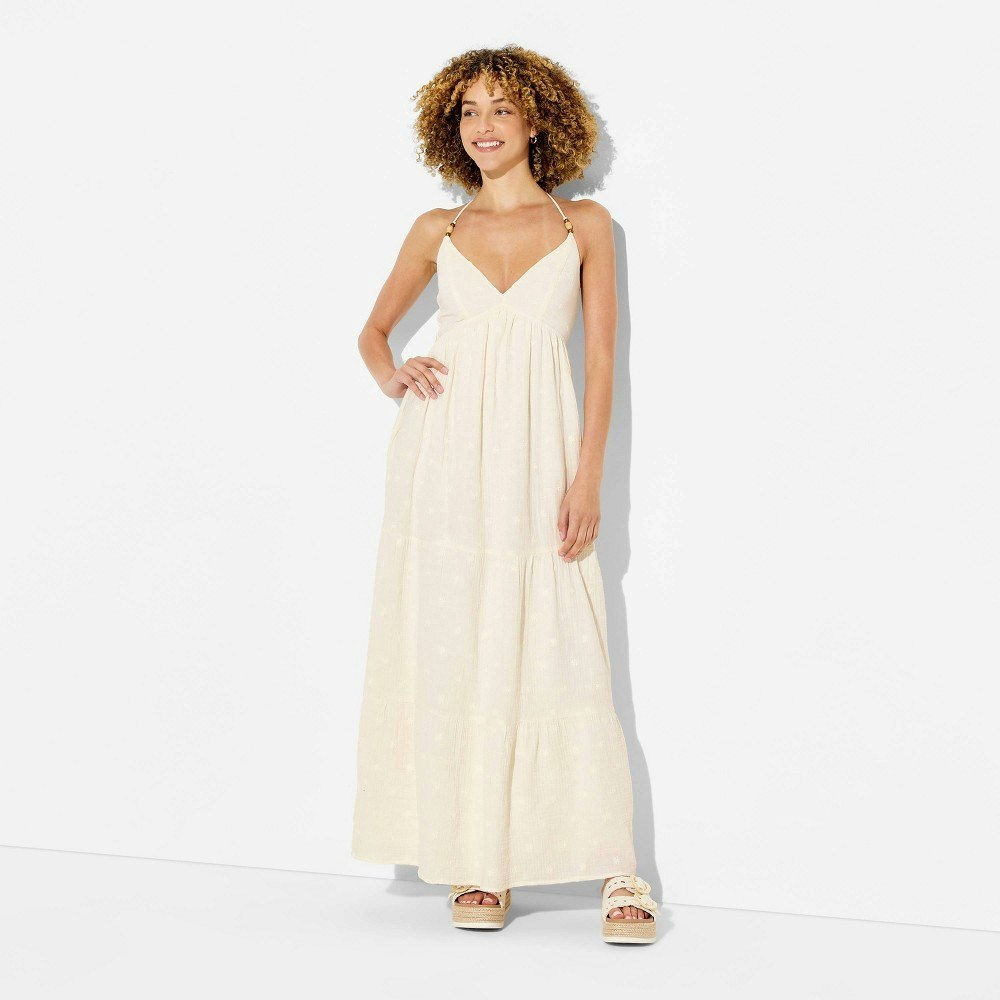 Wild Fable Women's Gauze Halter Maxi Dress: $40 Wild Fable Women's Gauze Halter Maxi Dress: $40