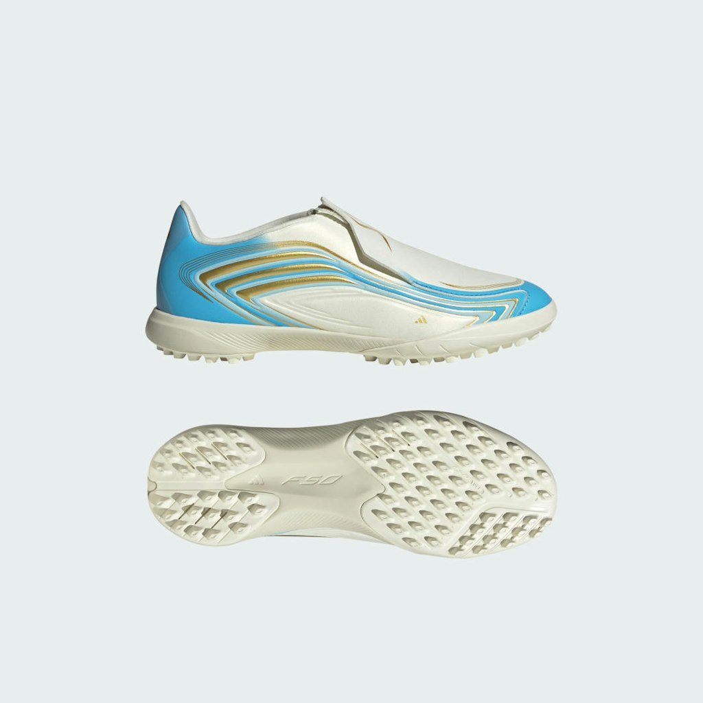 Adidas F50 Messi League Laceless Kids' Turf Soccer Cleats: $75 Adidas F50 Messi League Laceless Kids' Turf Soccer Cleats: $75