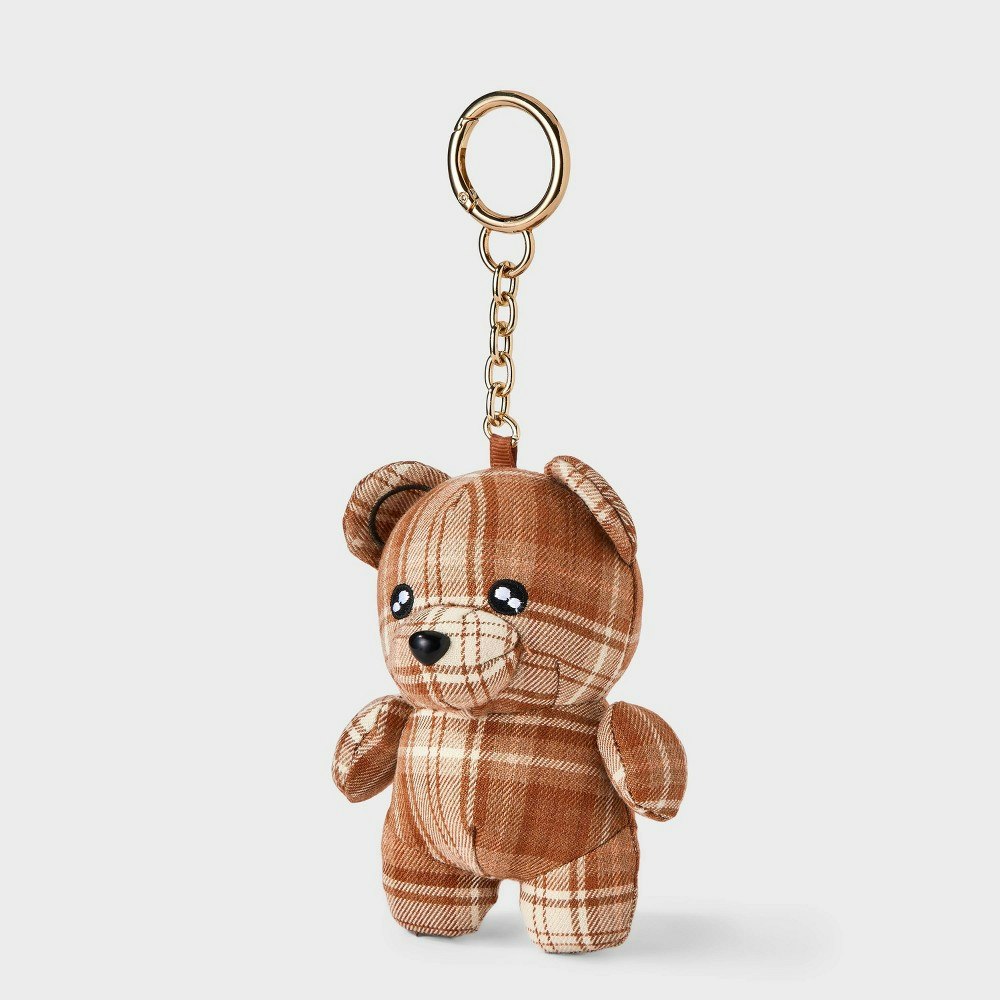 Universal Thread Plaid Plush Bear Charm: $10