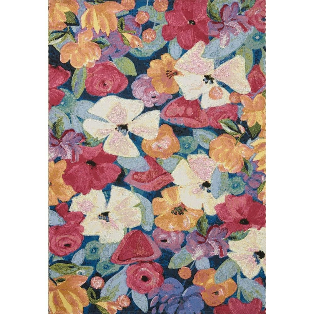 Botanical Navy Indoor/Outdoor Area Rug: $122 Botanical Navy Indoor/Outdoor Area Rug: $122