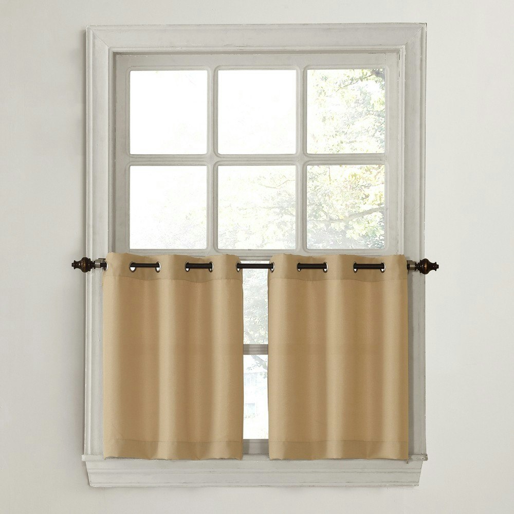 No. 918 Montego Semi-Sheer Textured Kitchen Curtain Tier 2-Pack: $13.99