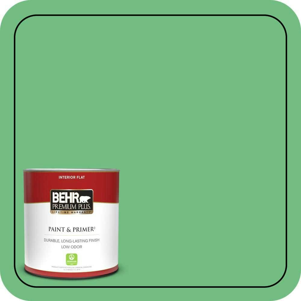 Behr Winter Shamrock Flat Interior Paint & Primer 1-Quart: $17.48 Behr Winter Shamrock Flat Interior Paint & Primer 1-Quart: $17.48