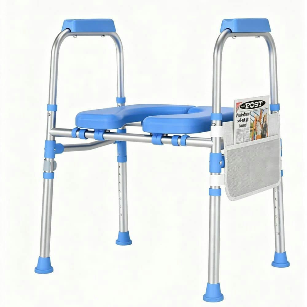 Adjustable Padded Toilet Seat Riser with Handles: $235.99