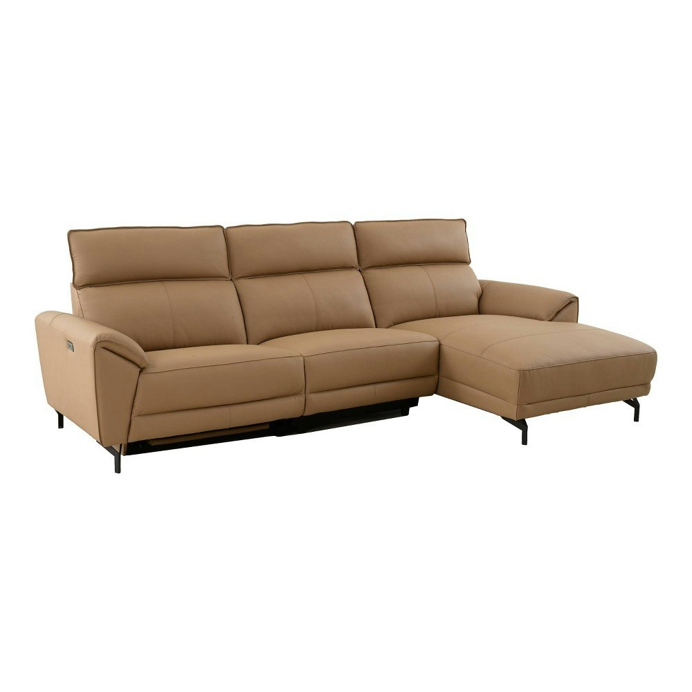Furniture of America Softed 112.5-inch Leather L-Shaped Power Reclining Sectional Sofa: $4,346.99 Furniture of America Softed 112.5-inch Leather L-Shaped Power Reclining Sectional Sofa: $4,346.99