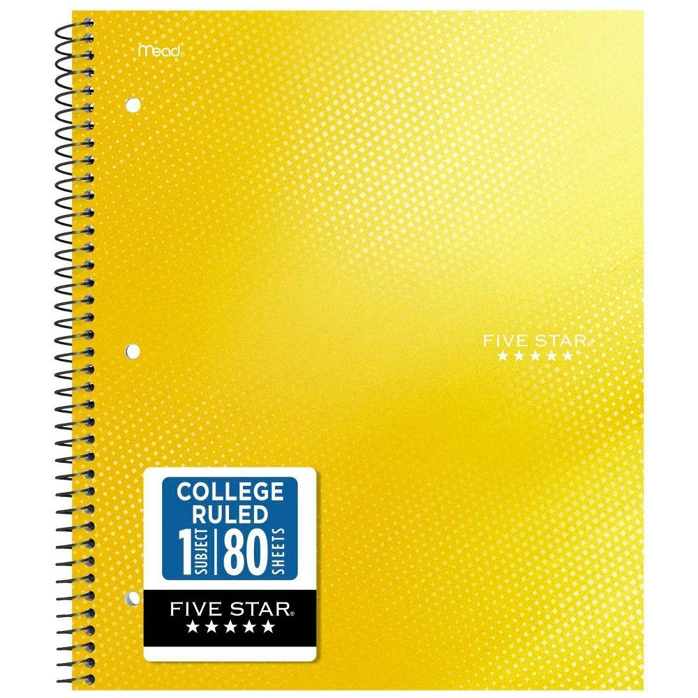 Five Star 8.5"x11" College Ruled Notebook: $2.99 Five Star 8.5"x11" College Ruled Notebook: $2.99