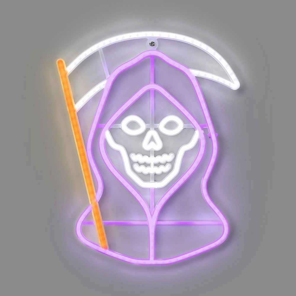 Hyde and EEK! Boutique LED Hanging Animated Neon Reaper: $35 Hyde and EEK! Boutique LED Hanging Animated Neon Reaper: $35