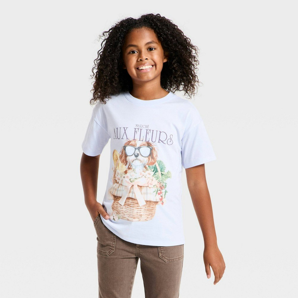 Cat & Jack Girls' Short Sleeve Oversized Dog Graphic T-Shirt: $5.10 Cat & Jack Girls' Short Sleeve Oversized Dog Graphic T-Shirt: $5.10