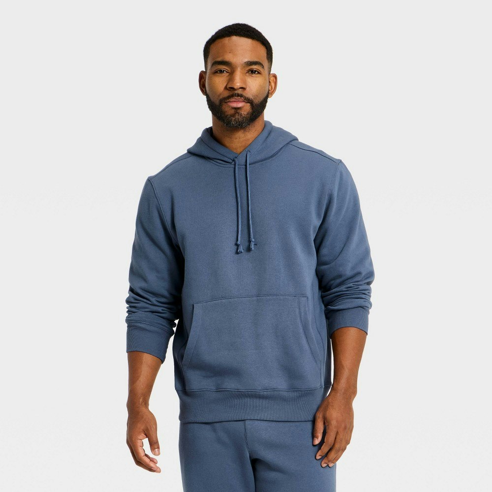 All in Motion Men's Cotton Fleece Hooded Sweatshirt: $25