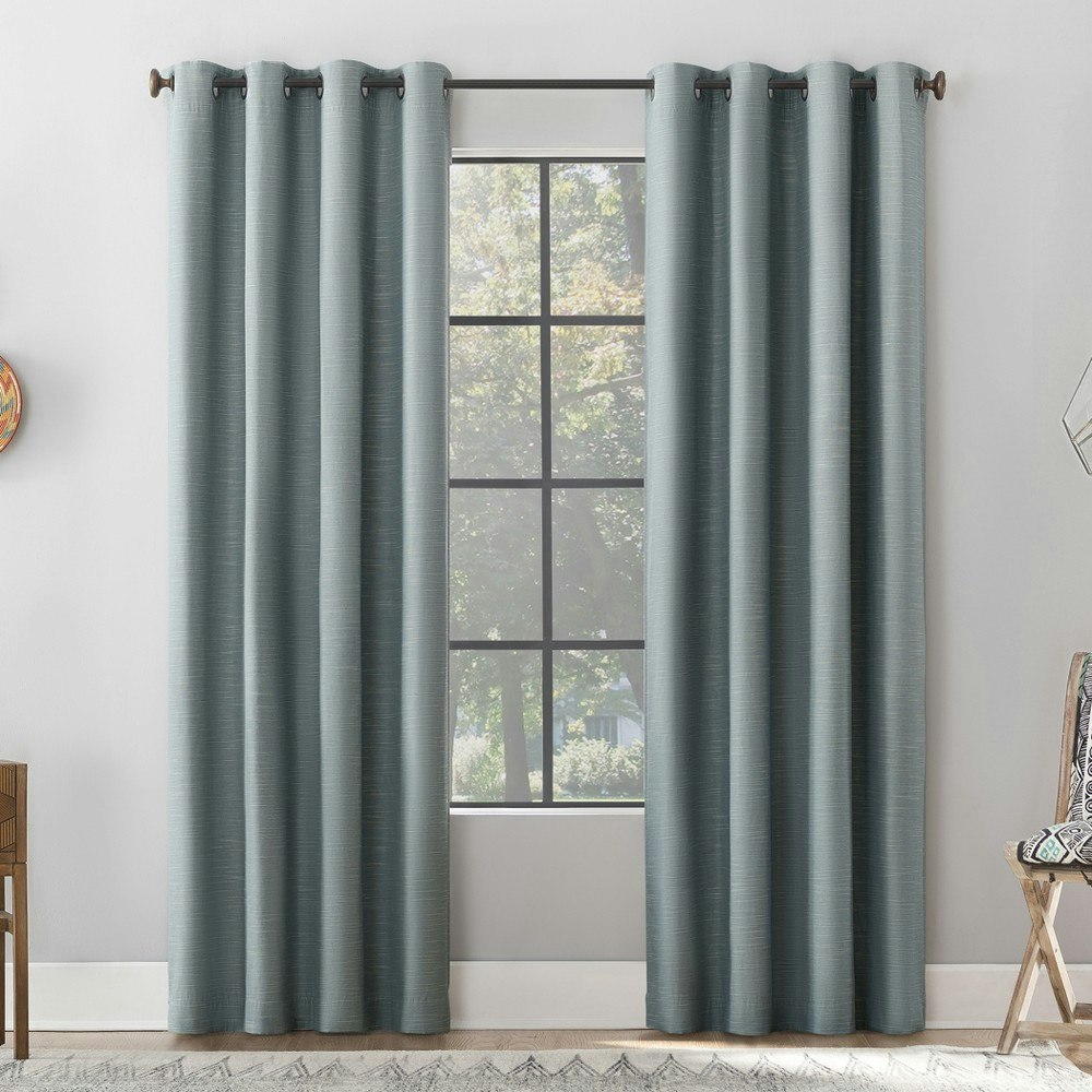 50"x63" Archaeo Total Blackout Textured Linen Blend Grommet Curtain Panel: $17.59 50"x63" Archaeo Total Blackout Textured Linen Blend Grommet Curtain Panel: $17.59
