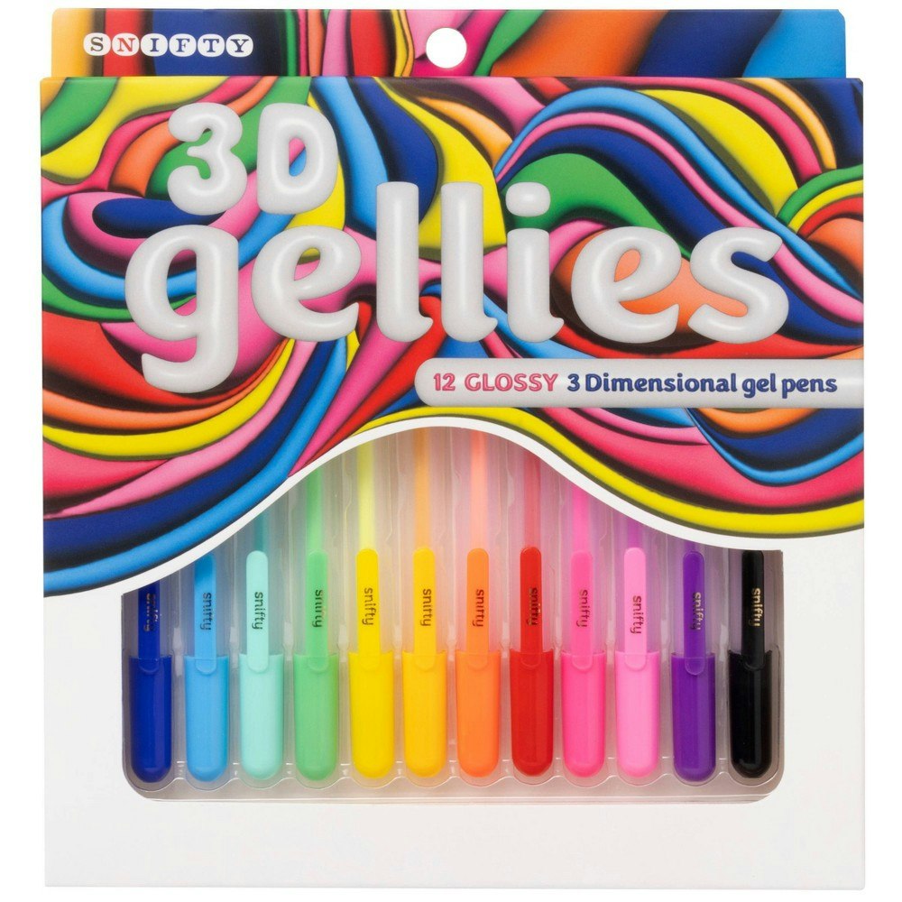Snifty 3D Gellies Glossy Raised Ink Gel Pens 12-Pack: $12.99 Snifty 3D Gellies Glossy Raised Ink Gel Pens 12-Pack: $12.99