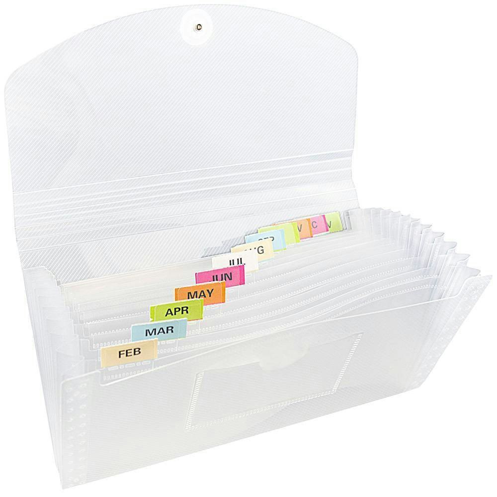 JAM Paper 5" x 10.5" 13-Pocket Plastic Expanding File Folder: $9.99