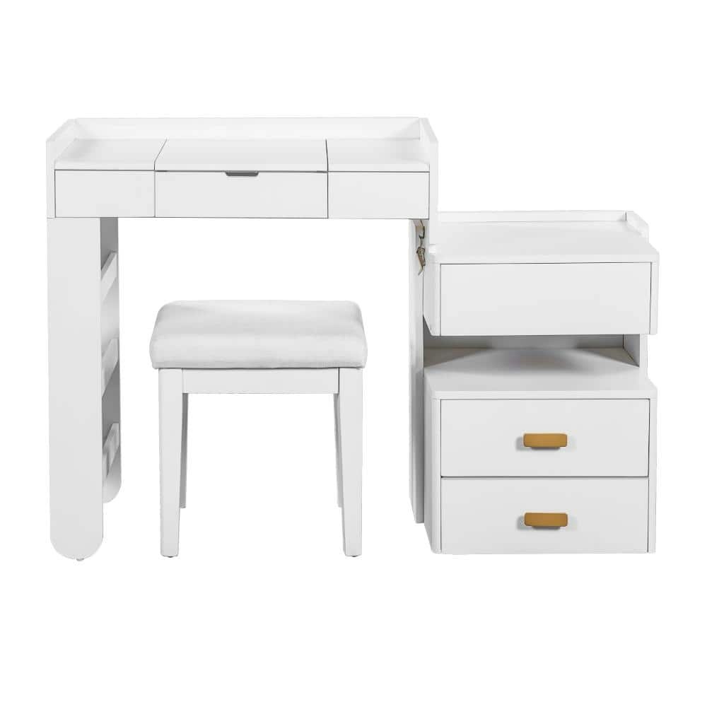 3-in-1 Makeup Vanity Desk with Flip-Top Mirror: $276.99 3-in-1 Makeup Vanity Desk with Flip-Top Mirror: $276.99