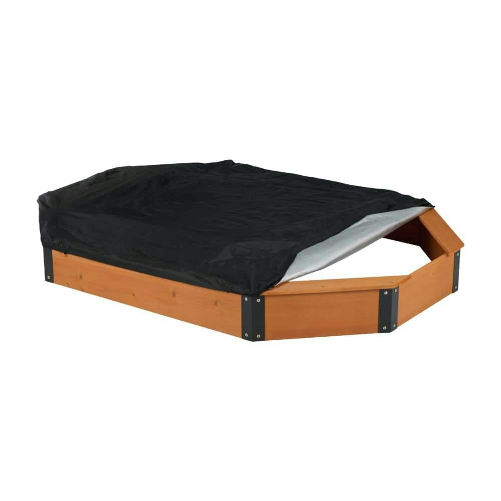 Solid Wood Backyard Sandbox with Storage: $165.75 Solid Wood Backyard Sandbox with Storage: $165.75