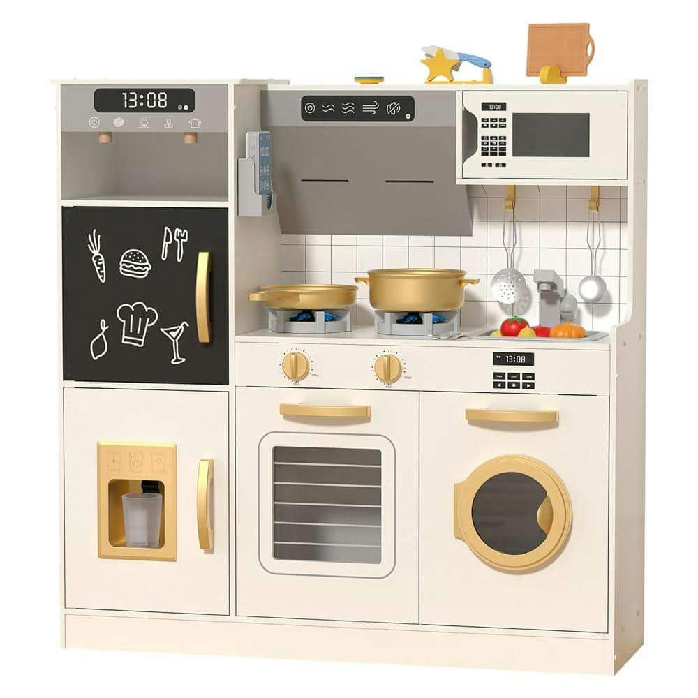 Wooden Kids Play Kitchen Set with 28-Piece Accessory Kit: $113.99 Wooden Kids Play Kitchen Set with 28-Piece Accessory Kit: $113.99