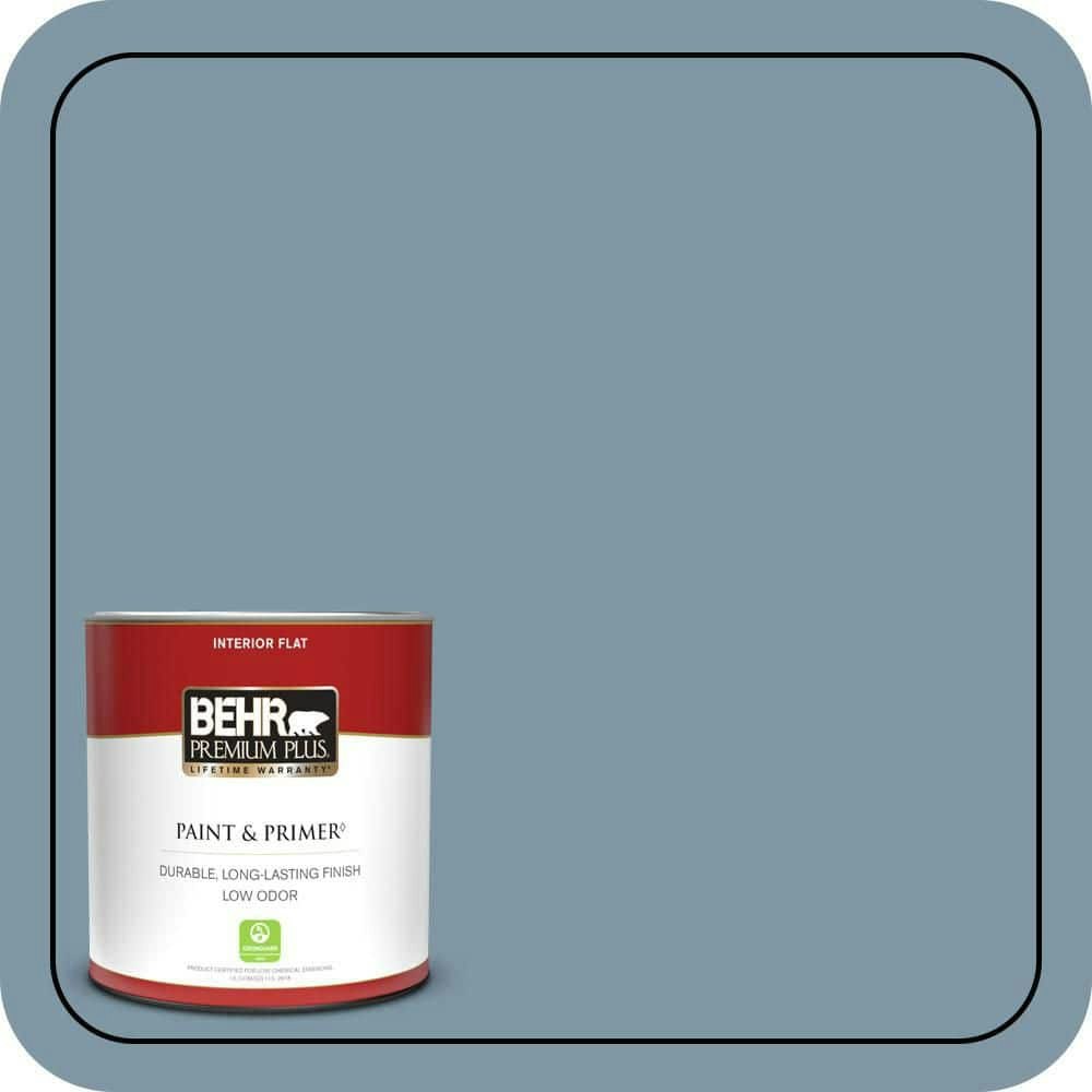 Behr Bleached Denim Flat Interior Paint & Primer 1-Quart: $17.48 Behr Bleached Denim Flat Interior Paint & Primer 1-Quart: $17.48