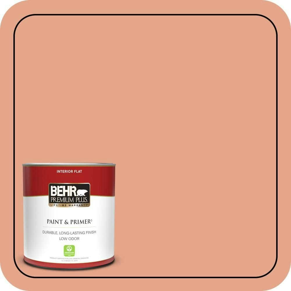 Behr Premium Plus 1-Quart Priceless Coral Flat Interior Paint and Primer: $17.48 Behr Premium Plus 1-Quart Priceless Coral Flat Interior Paint and Primer: $17.48