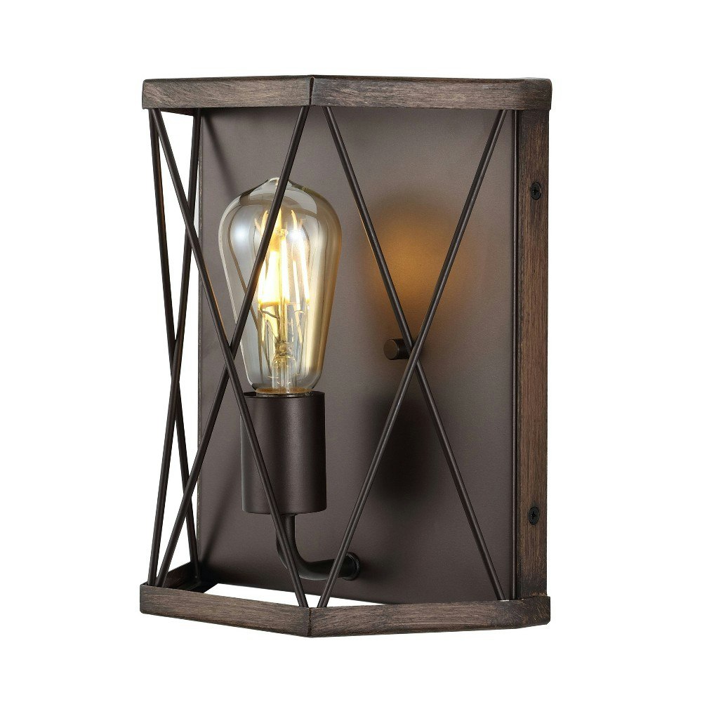 Jonathan Y Liam 1-Light Rustic Farmhouse LED Sconce: $45.49 Jonathan Y Liam 1-Light Rustic Farmhouse LED Sconce: $45.49