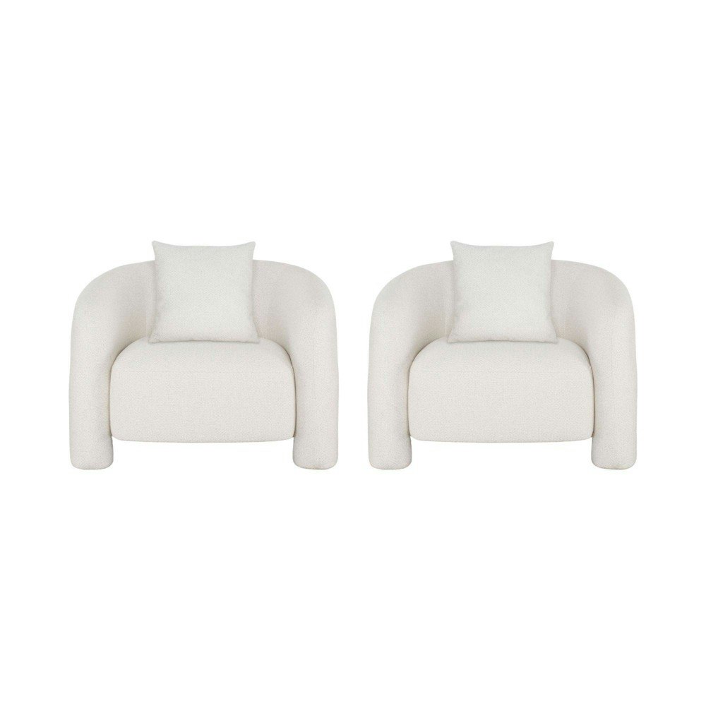 Manhattan Comfort Sylvia Tweed Upholstered Lounge Chair 2-Pack: $2,099.99