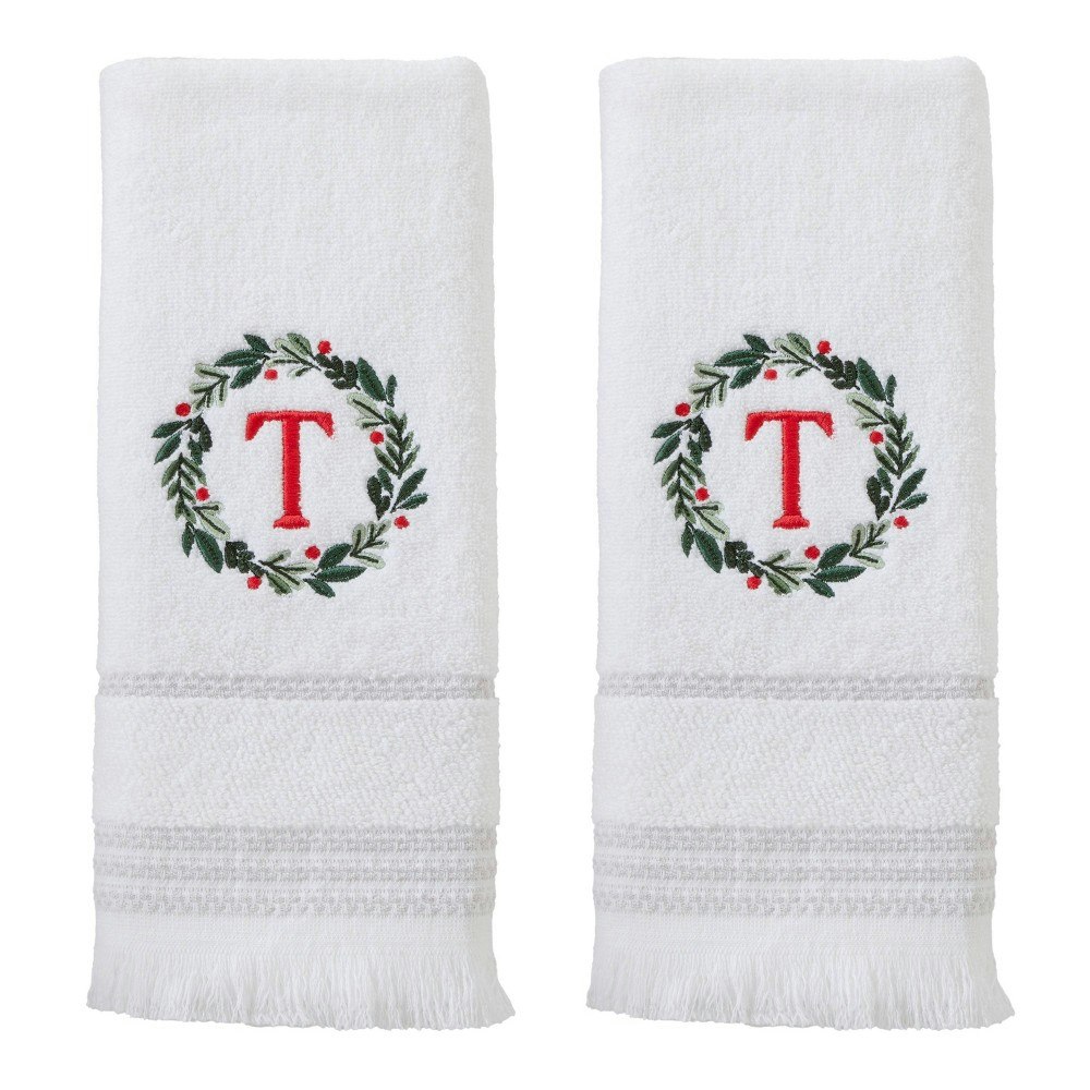 SKL Home Wreath Monogram Hand Towel 2-Pack: $12.79