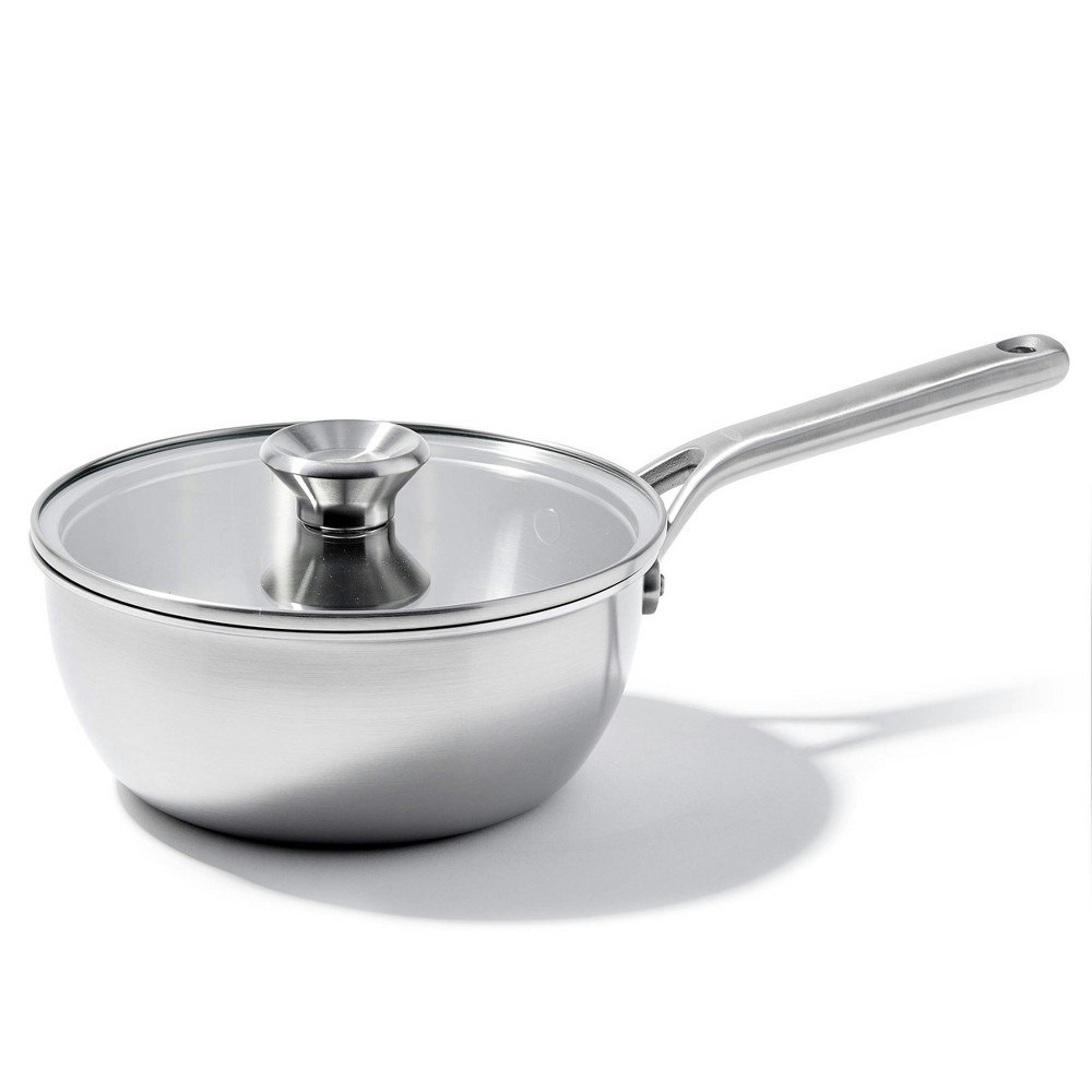 OXO Mira 3.57-Quart Tri-Ply Stainless Steel Chef's Pan with Lid: $99.99 OXO Mira 3.57-Quart Tri-Ply Stainless Steel Chef's Pan with Lid: $99.99