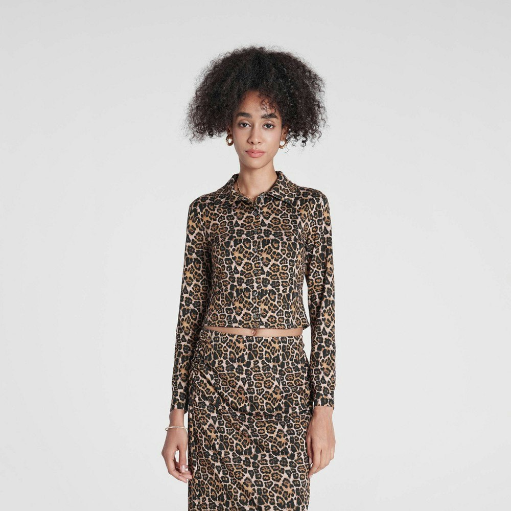 Wild Fable Women's Leopard Print Knit Button-Front Cardigan: $29 Wild Fable Women's Leopard Print Knit Button-Front Cardigan: $29