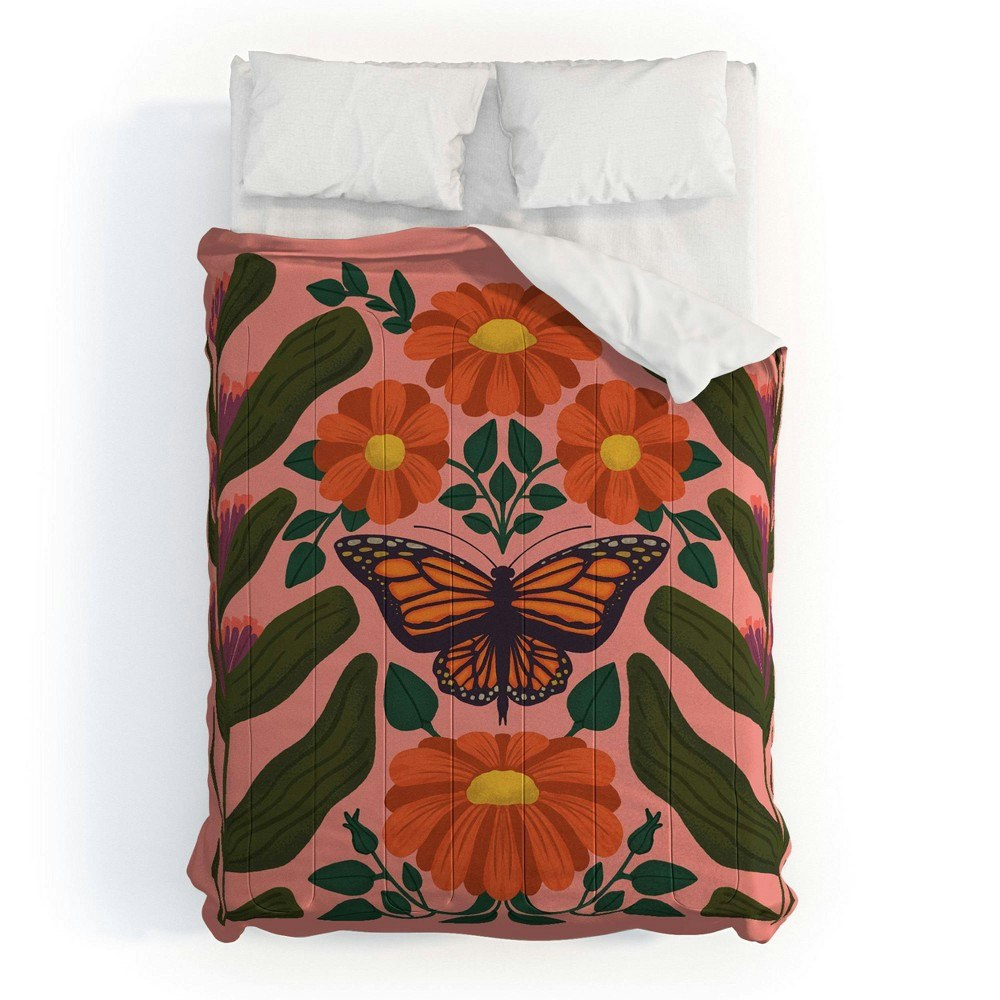 Deny Designs Haleyum Monarch Butterfly and Milkweed Twin/Twin XL Comforter Set: $199.99 Deny Designs Haleyum Monarch Butterfly and Milkweed Twin/Twin XL Comforter Set: $199.99