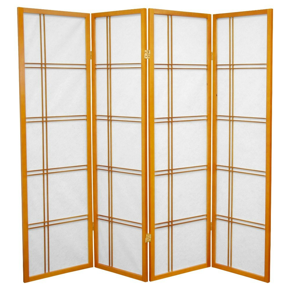 Oriental Furniture 5-Foot Double Cross Shoji Screen 4-Panel Room Divider: $149.99