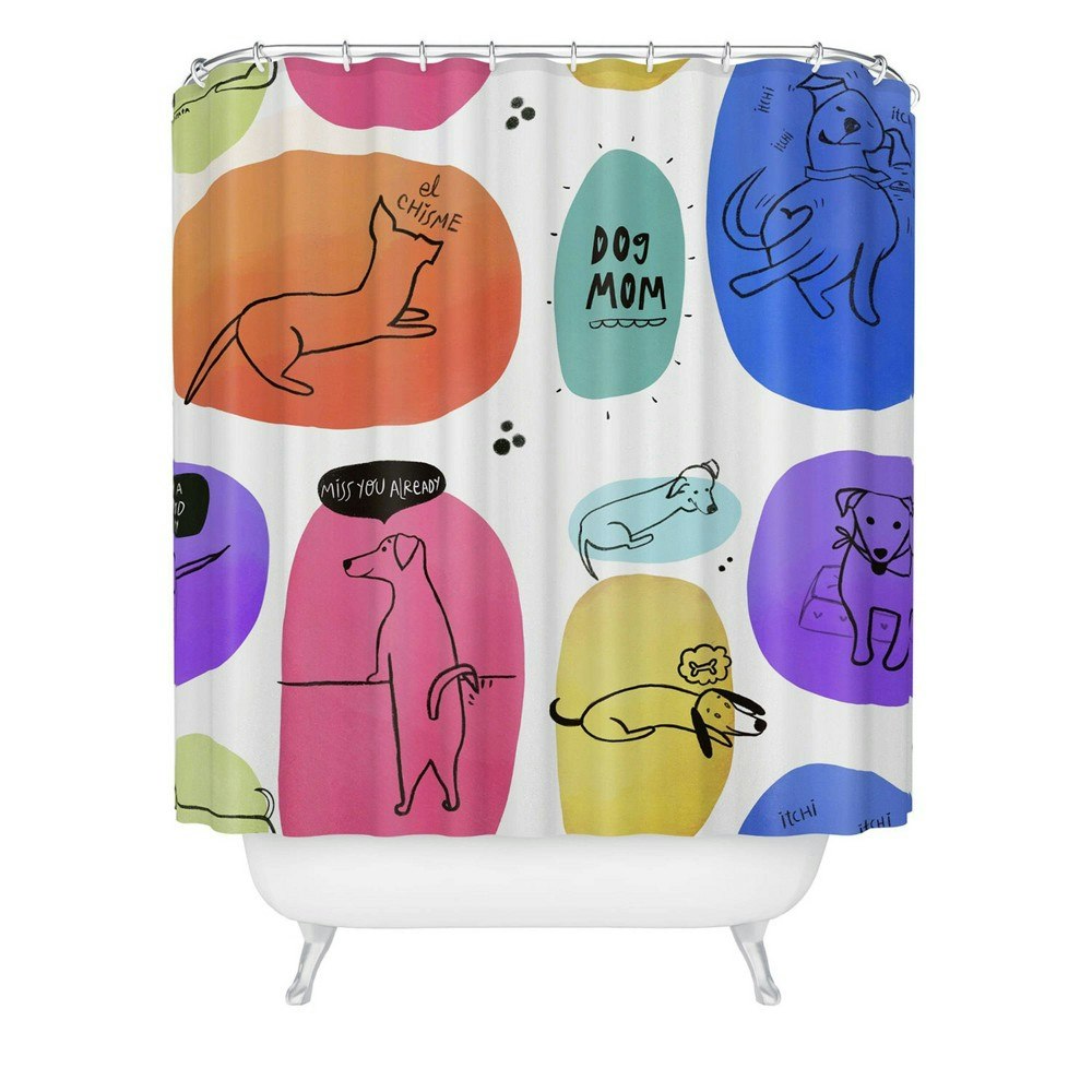 Deny Designs Isa Zapata Mutt Mom Shower Curtain: $89.99 Deny Designs Isa Zapata Mutt Mom Shower Curtain: $89.99