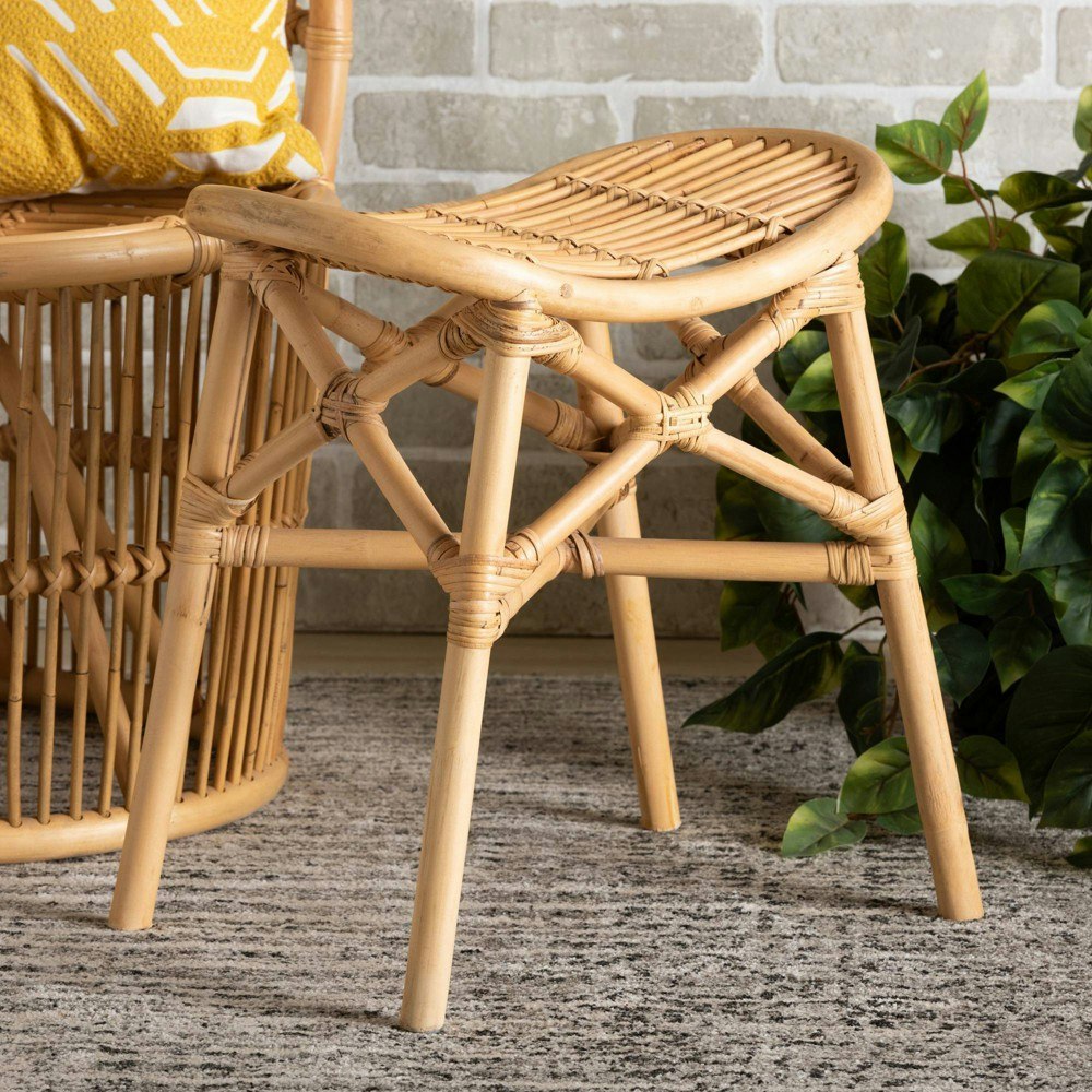 Elgon 18.5-inch Rattan Footstool: $121.99 Elgon 18.5-inch Rattan Footstool: $121.99