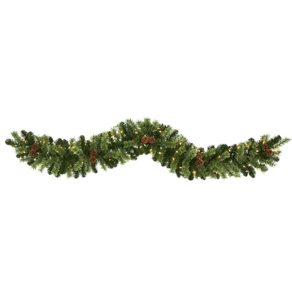 Nearly Natural 6-Foot Pre-Lit Mixed Pine Artificial Christmas Garland: $39.99 Nearly Natural 6-Foot Pre-Lit Mixed Pine Artificial Christmas Garland: $39.99