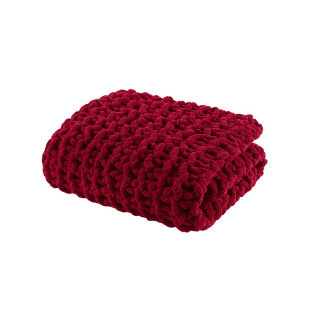 Madison Park 50"x60" Chenille Chunky Knit Throw Blanket: $85.99