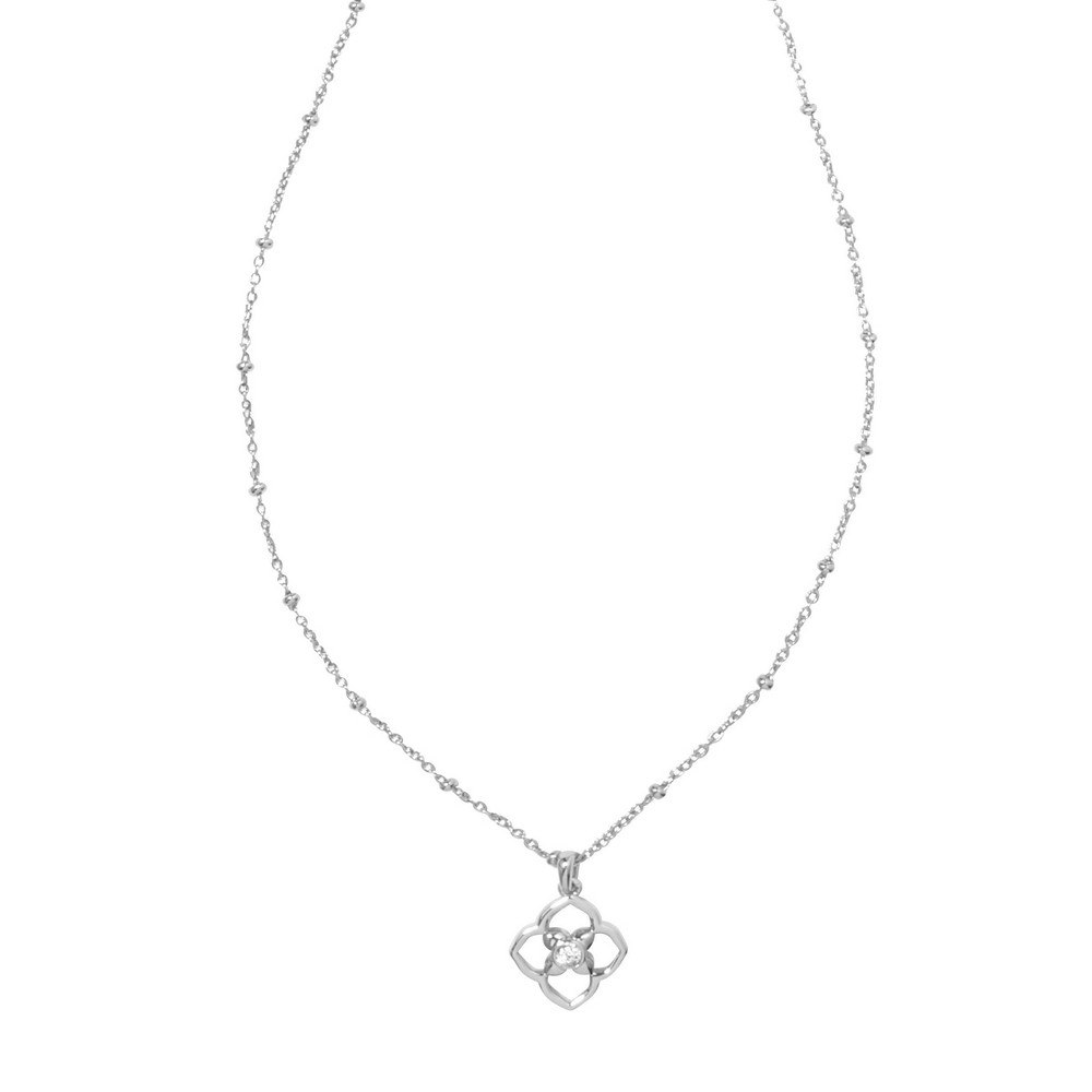 Kendra Scott Iris Rhodium Over Brass Pendant Necklace: $40 Kendra Scott Iris Rhodium Over Brass Pendant Necklace: $40