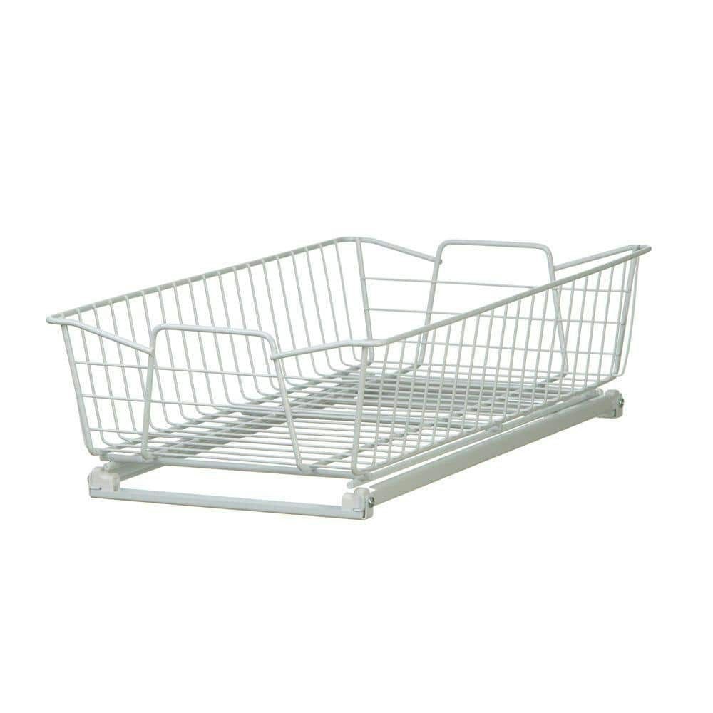 5.25" x 11" x 20" White Wire Cabinet Organizer: $20.63