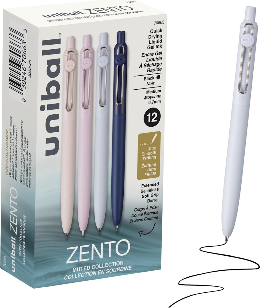uniball Zento Gel Pens 12-Pack: $11
