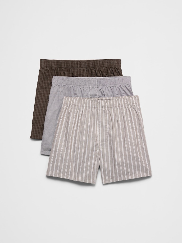 Cotton Boxers 3-Pack: $30 Cotton Boxers 3-Pack: $30