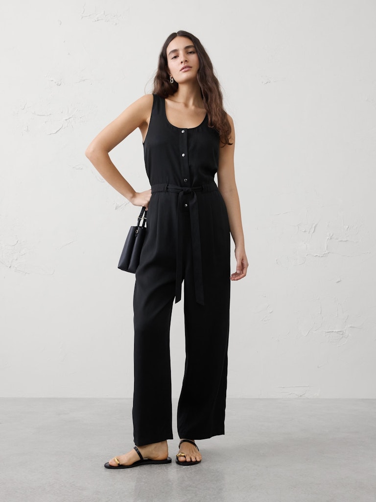 Tencel Cinch-Waist Jumpsuit: $119.97 Tencel Cinch-Waist Jumpsuit: $119.97
