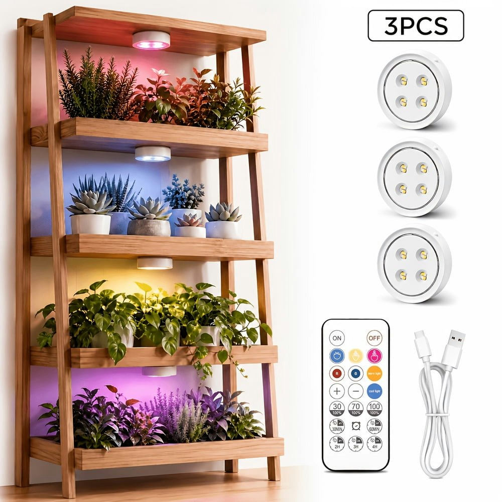 Rechargeable Full Spectrum LED Plant Light 3-Pack: $25.99 Rechargeable Full Spectrum LED Plant Light 3-Pack: $25.99