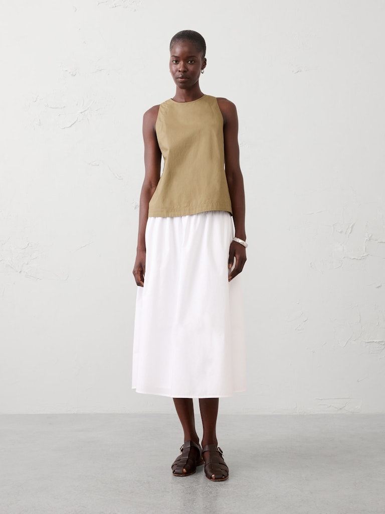 High-Neck Swing Top: $32.50 High-Neck Swing Top: $32.50