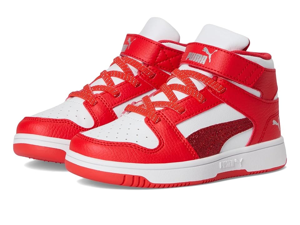 Puma Kids Rebound Layup Mid Hook and Loop Shoes: $39.85